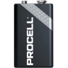 Duracell Procell Constant Alkaline 9V Battery 1.5V 692mAh Snap Termination 10 Pack 6LR61 5000394122130