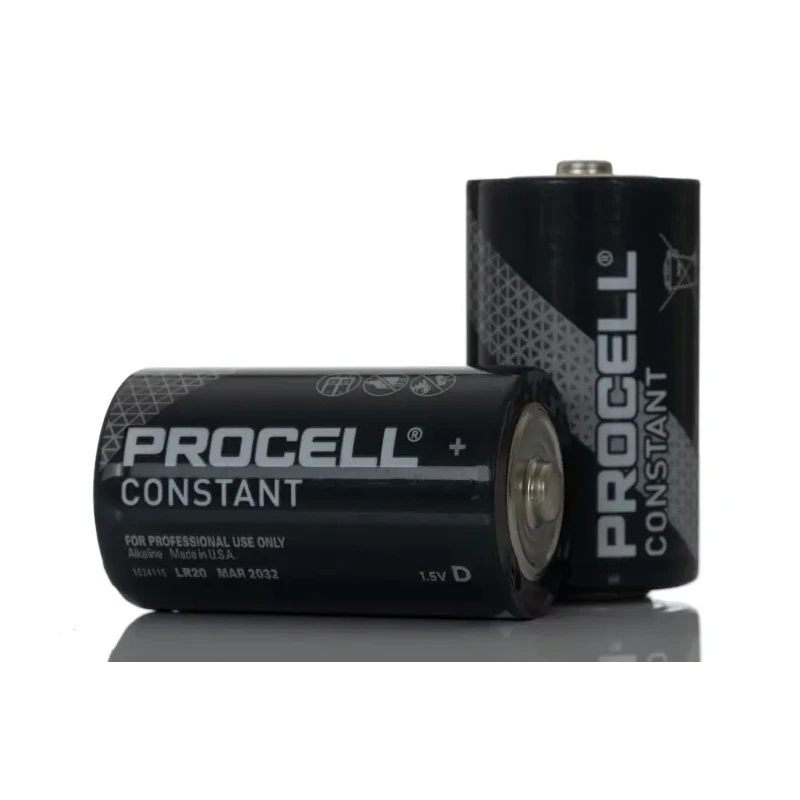 Duracell Procell Alkaline D Size Battery 1.5 V 19669 mAh Flat Terminal 5000394122048