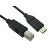 RS PRO IC Socket USB Cable Male USB Type C to Male USB B USB 2.0 Black 3m 192-4728