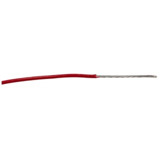Alpha Wire Hookup Wire TEFLON Series Red 0.23 mm² Cross Section, 24 AWG, 30.5 m Length, 250V, Silver Plated 2844/7 RD005