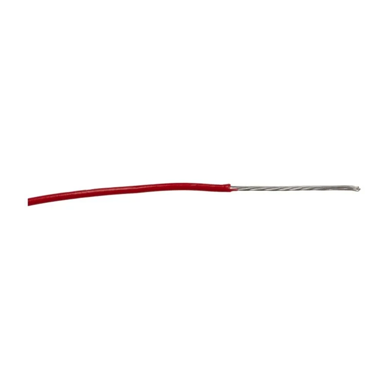 Alpha Wire Hookup Wire TEFLON Series Red 0.23 mm² Cross Section, 24 AWG, 30.5 m Length, 250V, Silver Plated 2844/7 RD005