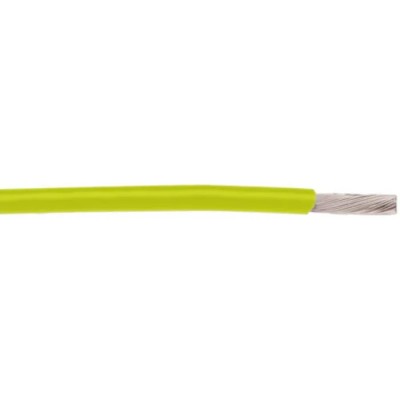 Alpha Wire Hook Up Wire TEFLON Series, Yellow 0.14 mm² Cross Section, 26 AWG, 30.5 m Length 2843/7 YL005
