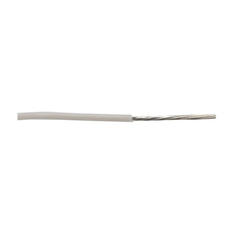 Alpha Wire Hookup Wire TEFLON Series White 0.23 mm², 24 AWG, 30.5 m, Silver Plated Copper Conductor 2844/7 WH005