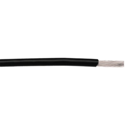 Alpha Wire Hookup Wire TEFLON Series Black 0.24 mm², 24 AWG, 19/36 Strand, 30.5 m, 250V, Copper Conductor 2844/19 BK005