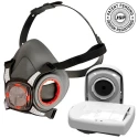 JSP PressToCheck Series Half Mask Respirator Size M Hypoallergenic Replacement Filter Included BHT0A3-0L5-N00