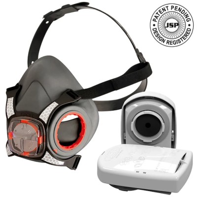 JSP PressToCheck Series Half Mask Respirator Size M Hypoallergenic Replacement Filter Included BHT0A3-0L5-N00