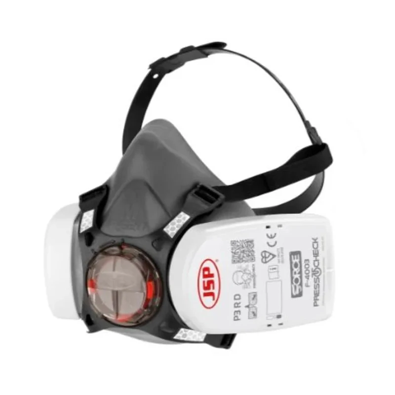 JSP PressToCheck Series Half Mask Respirator Size M Hypoallergenic Replacement Filter Included BHT0A3-0L5-N00