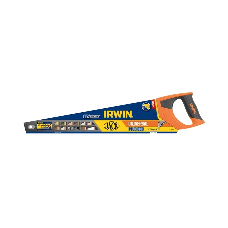 Irwin 550 mm 8 TPI Hand Saw with C75 Steel Blade and ProTouch Grip 1897525