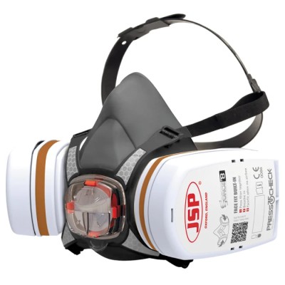 JSP PressToCheck Series Half Mask Respirator with Replacement Filter Included Size M Hypoallergenic BHT0B3-0L5-N00