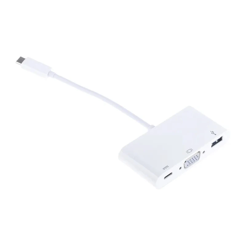 RS PRO USB Type C to VGA Adapter USB 3.1 with USB A and USB C Ports 60W Power Delivery 192-4721
