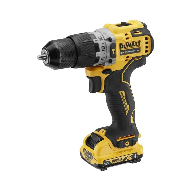 DeWALT XR Cordless Brushless Combi Drill 12V 10mm Keyless Chuck 57.5Nm DCD706D2-QW