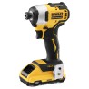 DeWALT Cordless Impact Driver 18V 280W 3Ah Brush Motor 3200 RPM Compact DCF809L2T