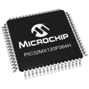 Microchip PIC32MX120F064H-I/PT 32-Bit PIC Microcontroller 50 MHz 64kB FLASH 64-Pin TQFP