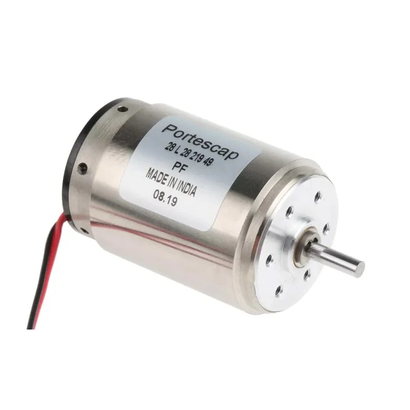 Portescap Low Inertia Type Servo DC Motor 12V DC 11W 5300 RPM 19.9 mNm Torque 3 mm Shaft Diameter 28L28-219.49