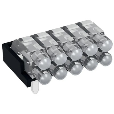 Mentor GmbH LED Light Pipe 10-Way Press-In Right Angle Rigid 11.85mm Length 1296.2052