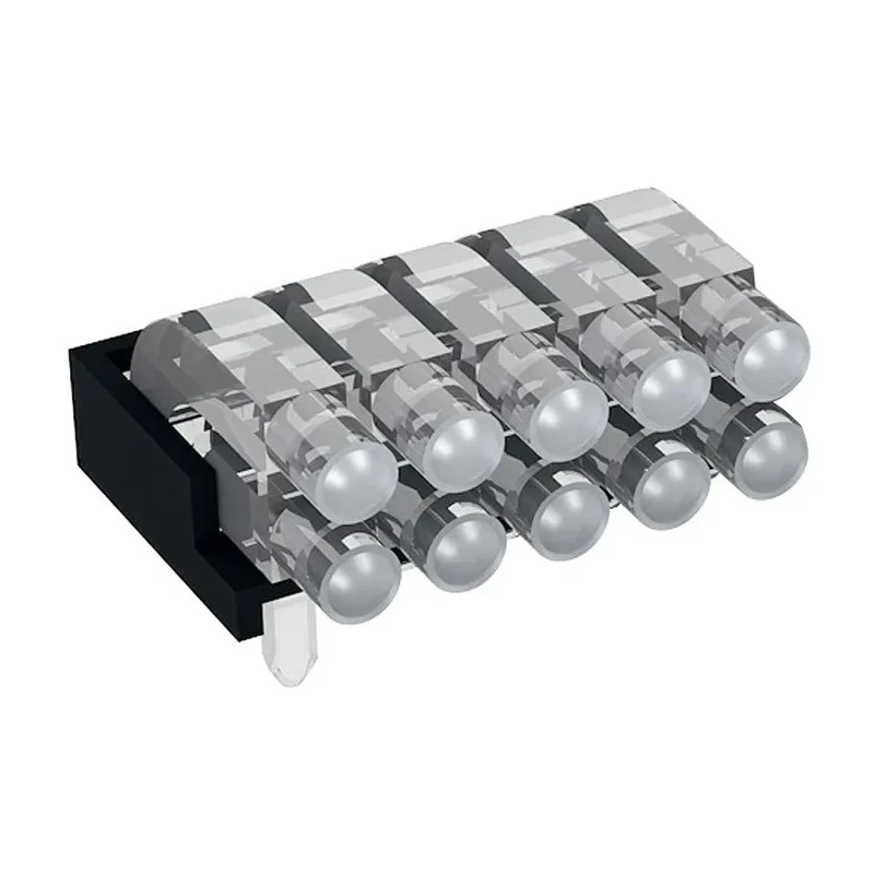 Mentor GmbH LED Light Pipe 10-Way Press-In Right Angle Rigid 11.85mm Length 1296.2052