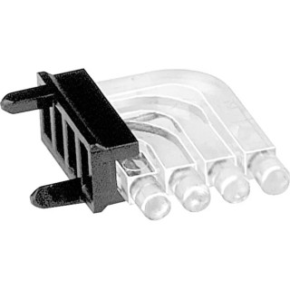 Mentor GmbH Press-In 40-Way Right Angle Rigid LED Light Pipe Clear 1296.1004