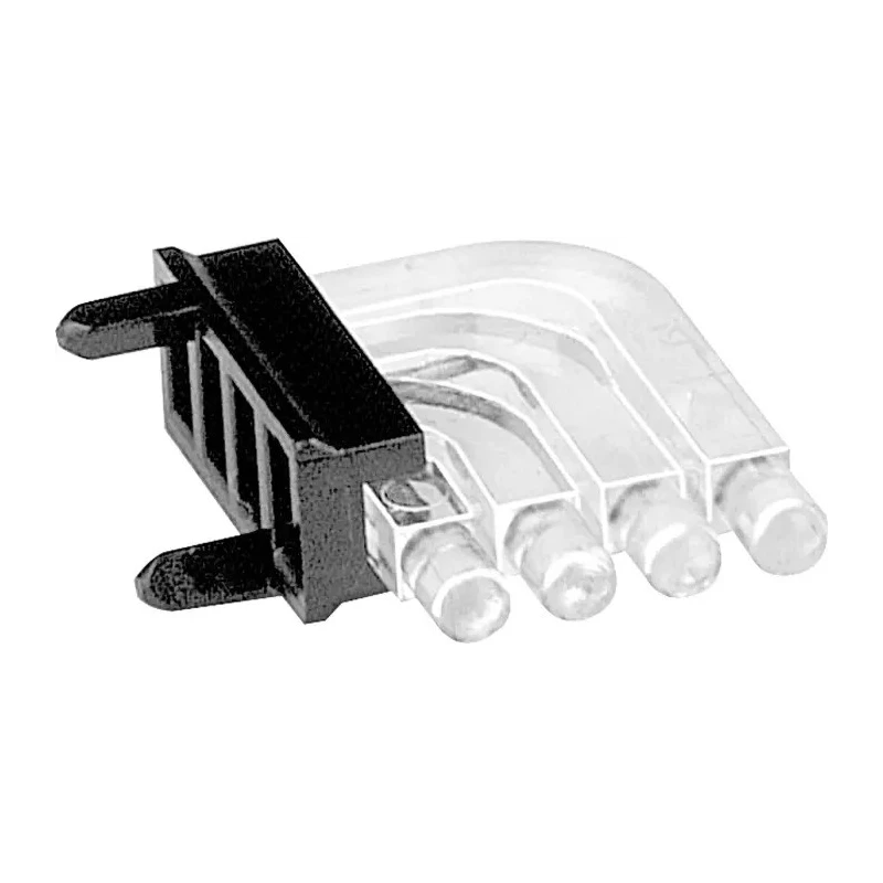 Mentor GmbH Press-In 40-Way Right Angle Rigid LED Light Pipe Clear 1296.1004