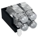 Mentor GmbH Press-In 20-Way Right Angle Rigid LED Light Pipe Clear 1296.2022