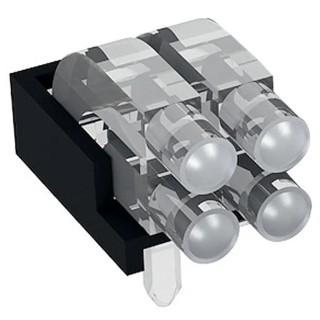 Mentor GmbH Press-In 20-Way Right Angle Rigid LED Light Pipe Clear 1296.2022