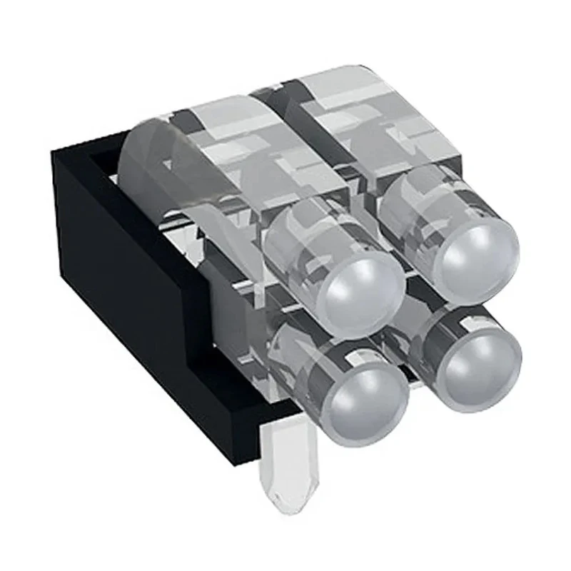Mentor GmbH Press-In 20-Way Right Angle Rigid LED Light Pipe Clear 1296.2022