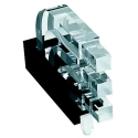 Mentor GmbH Press-In 3-Way Right Angle Rigid LED Light Pipe Clear 1.4 mm 1296.2613