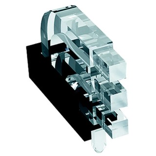 Mentor GmbH Press-In 3-Way Right Angle Rigid LED Light Pipe Clear 1.4 mm 1296.2613