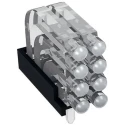 Mentor GmbH Press-In 8-Way Right Angle Rigid LED Light Pipe Clear 16.95mm Length 1296.2024