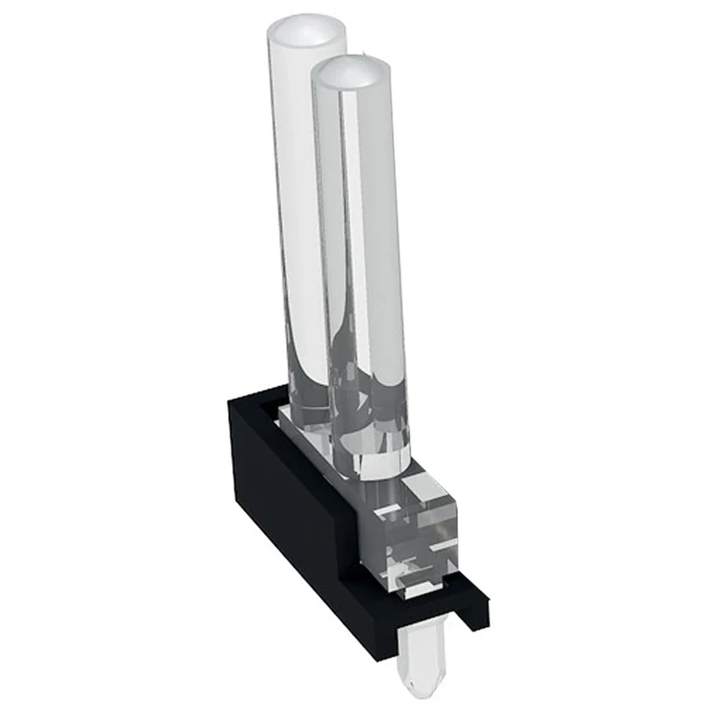 Mentor GmbH PCB 2-Way Straight Rigid LED Light Pipe Clear Lens 2 mm 15mm Length 1296.7012