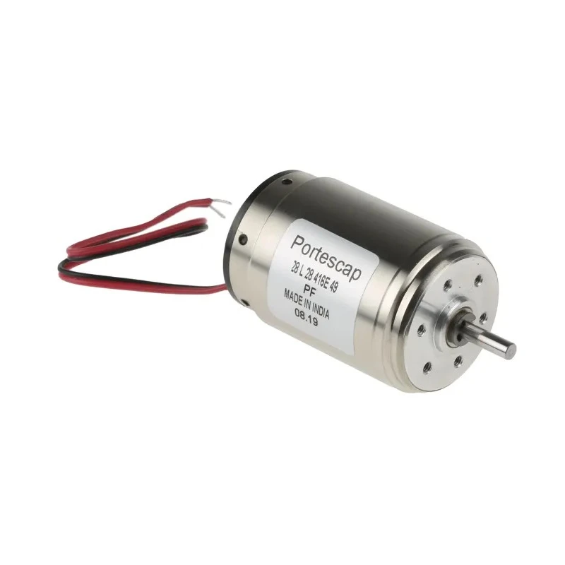 Portescap Low Inertia Type Servo Motor DC Motor, 11 W, 24V dc, 21 mNm, 5600rpm, 3 mm Shaft Diameter 28L28-416E.49