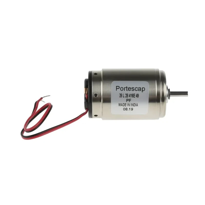 Portescap Low Inertia Type Servo Motor DC Motor, 11 W, 24V dc, 21 mNm, 5600rpm, 3 mm Shaft Diameter 28L28-416E.49