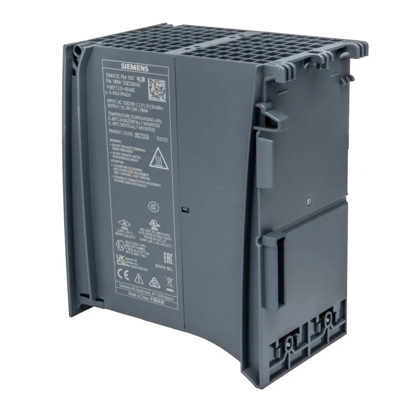 Siemens SIMATIC PM-1507 Switched Mode DIN Rail Power Supply 132V AC Input 24V DC, 8 A Output, 192W 6EP1333-4BA00