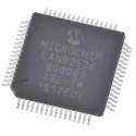 Microchip 64-Pin TQFP Ethernet Controller 3.3 V 100 Mbps Host Bus LAN9252I/PT