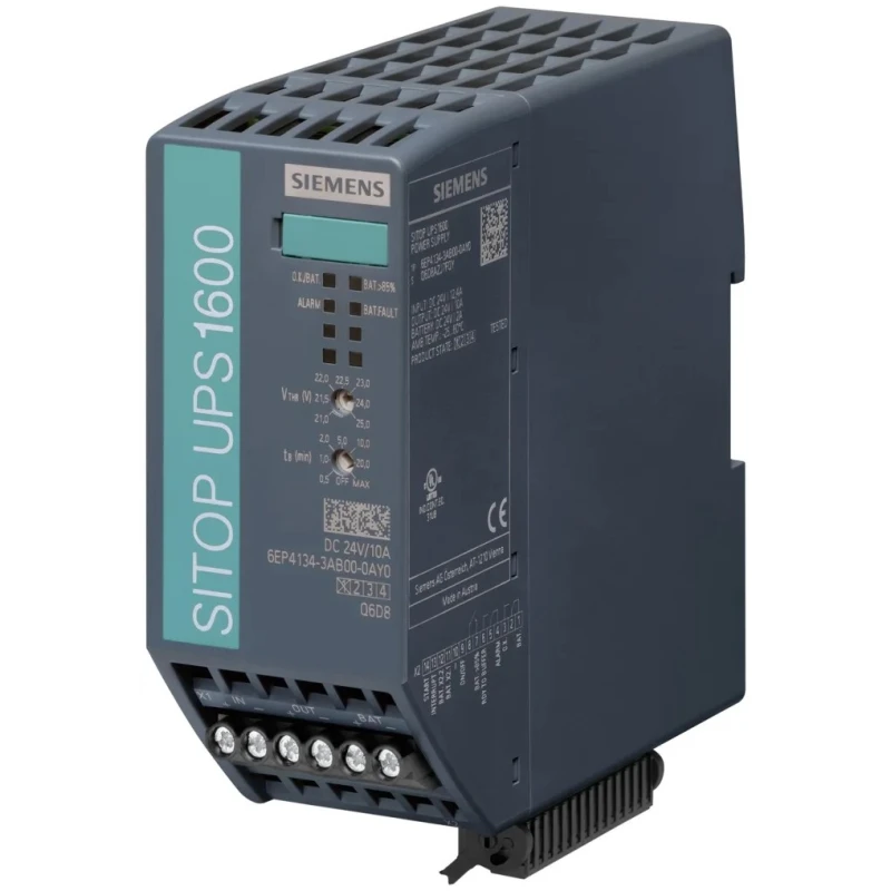 Siemens SITOP UPS1600 Uninterruptible Power Supply 24V DC Output 240 W DIN Rail Mount UPS1600