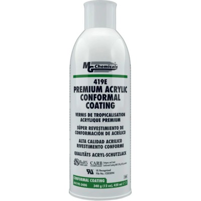 MG Chemicals Clear Acrylic Conformal Coating 420 ml Aerosol -65 °C to 130 °C 419E-340G