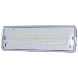 RS PRO LED Emergency Lighting Bulkhead Maintained Non Maintained 6.5W 110-270V Model 192-7110