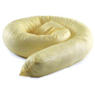 Ecospill Ltd Spill Absorbent Premier Sock for Chemical Use 90L Capacity 1.2m Length Yellow C0430712