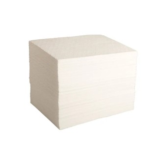 Ecospill Ltd Spill Absorbent Pad Premier for Oil Use, 120L Capacity, White, 400mm x 500mm, Pack of 100 H0215040