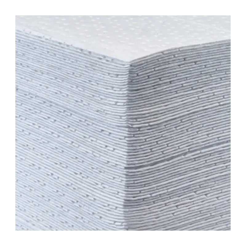 Ecospill Ltd Spill Absorbent Pad Premier for Oil Use, 120L Capacity, White, 400mm x 500mm, Pack of 100 H0215040