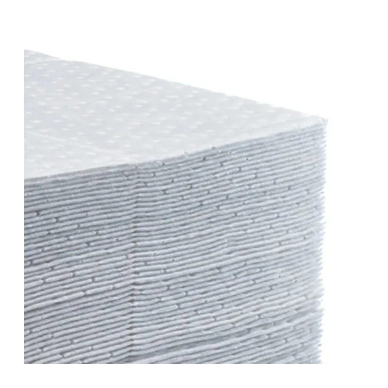 Ecospill Ltd Spill Absorbent Pad Premier for Oil Use, 120L Capacity, White, 400mm x 500mm, Pack of 100 H0215040