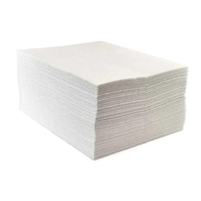 Ecospill Ltd Spill Absorbent Premier Pad for Oil Use, 80L Capacity, 100 Per Pack, White, 500mm x 500mm H0415040