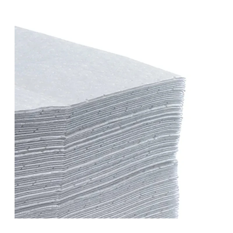 Ecospill Ltd Spill Absorbent Premier Pad for Oil Use, 80L Capacity, 100 Per Pack, White, 500mm x 500mm H0415040