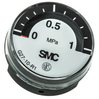 SMC 26 mm Zinc Case Female Thread Male Pressure Gauge 1 MPa G27-10-R1