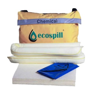 Ecospill Ltd 50 L Chemical Spill Kit Spill Response Kit with Absorbent Pads, Socks, Pillows C1280050