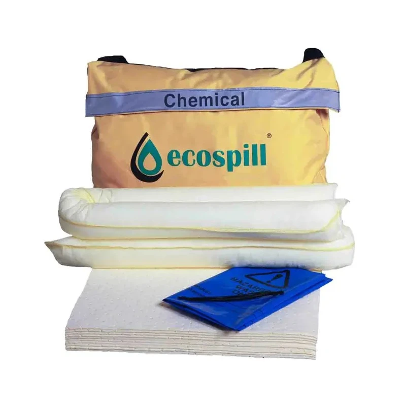 Ecospill Ltd 50 L Chemical Spill Kit Spill Response Kit with Absorbent Pads, Socks, Pillows C1280050