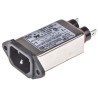 TE Connectivity IEC Filter 250V AC 6A Flange IEC Filter Male Spade 2-6609006-3