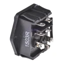 TE Connectivity IEC Filter 250V AC 15A Flange Mount Male 2 Pole with Spade Termination 1-1609112-4