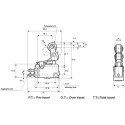 SMC Roller Lever Pneumatic Manual Control Valve Side Port Polybutylene Terephthalate Body 0.8 Mpa VM1000