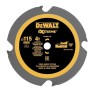 DeWALT Circular Saw Blade 115 mm Diameter Tungsten Carbide Blade with 4 Teeth PCD (Polycrystalline Diamond Tooth) DT20421-QZ