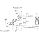 SMC Pneumatic Manual Control Valve Roller Lever VM1000 Series III B 0.8 Mpa 3/2 Function Polybutylene Terephthalate Body 